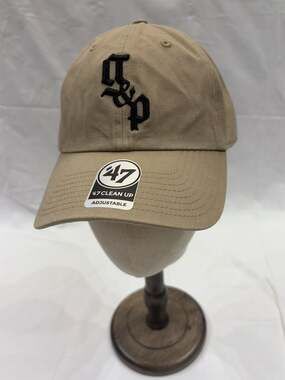 47 Brand Clean Up Adjustable Khaki Baseball Cap with Embroidered Lettering
